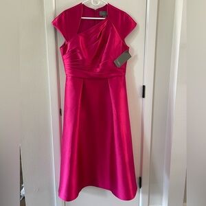 THEIA Hot Pink Satin Dress - Never Worn